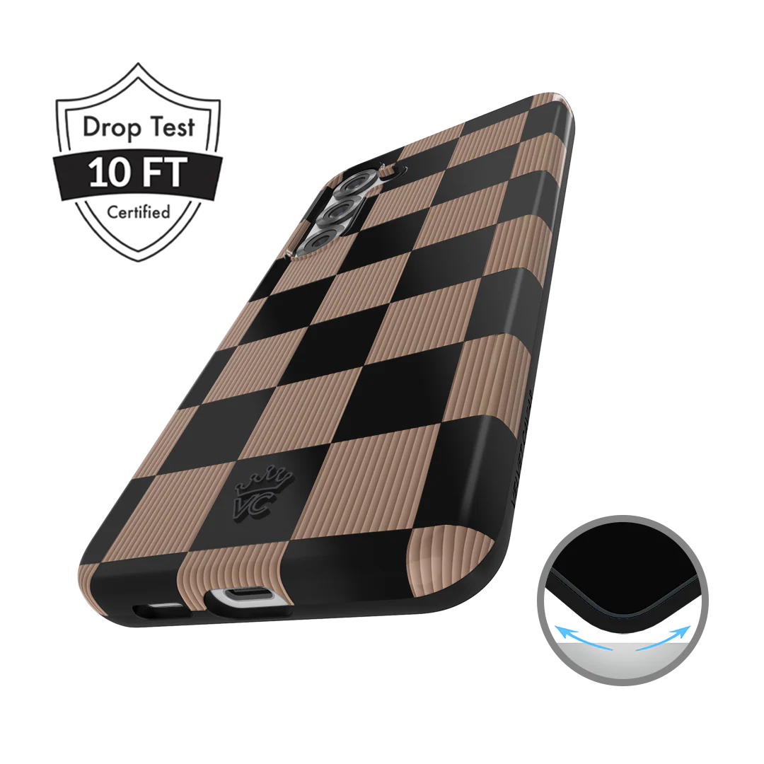 Mocha Vibe Checkered Samsung Case - Image 81