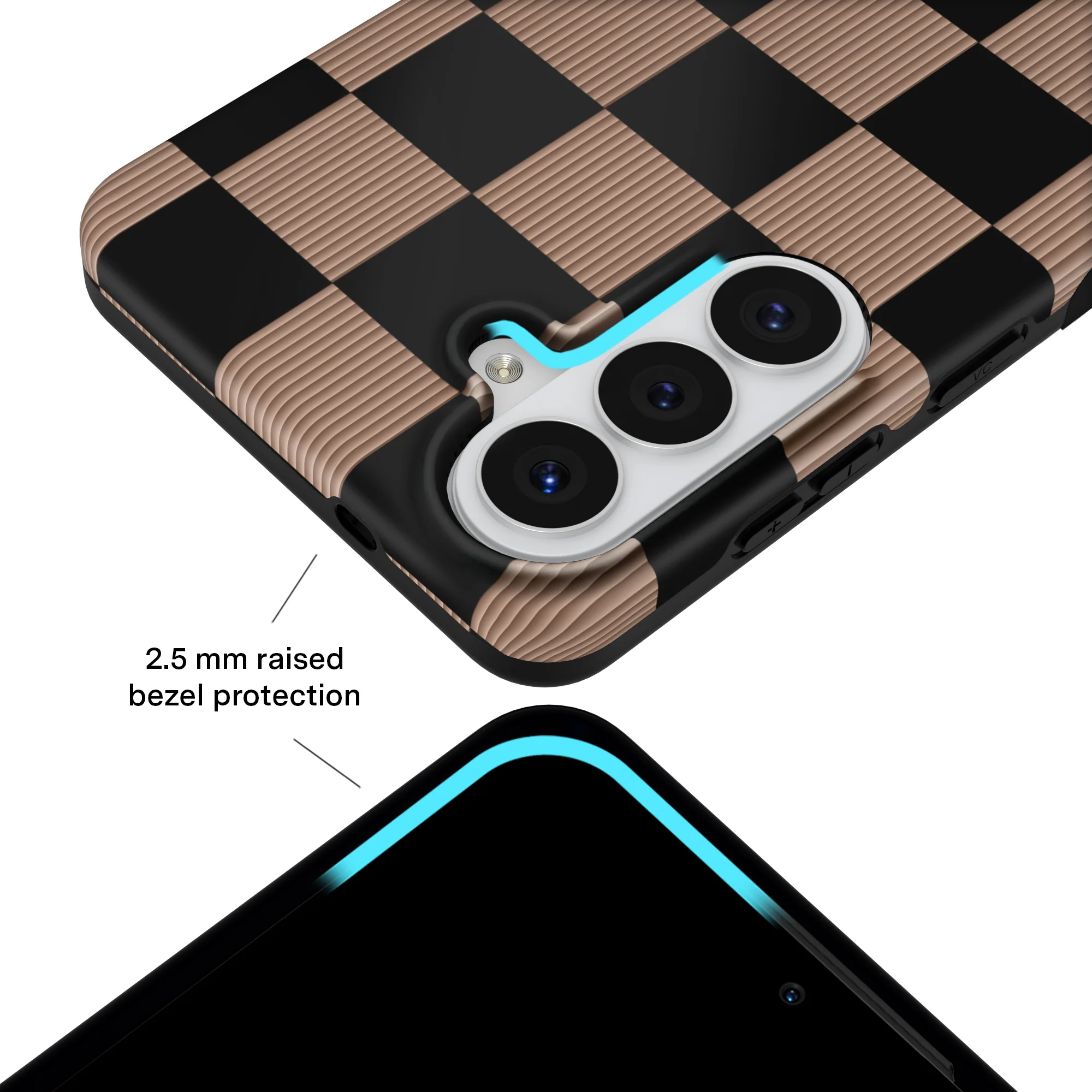 Mocha Vibe Checkered Samsung Case - Image 91