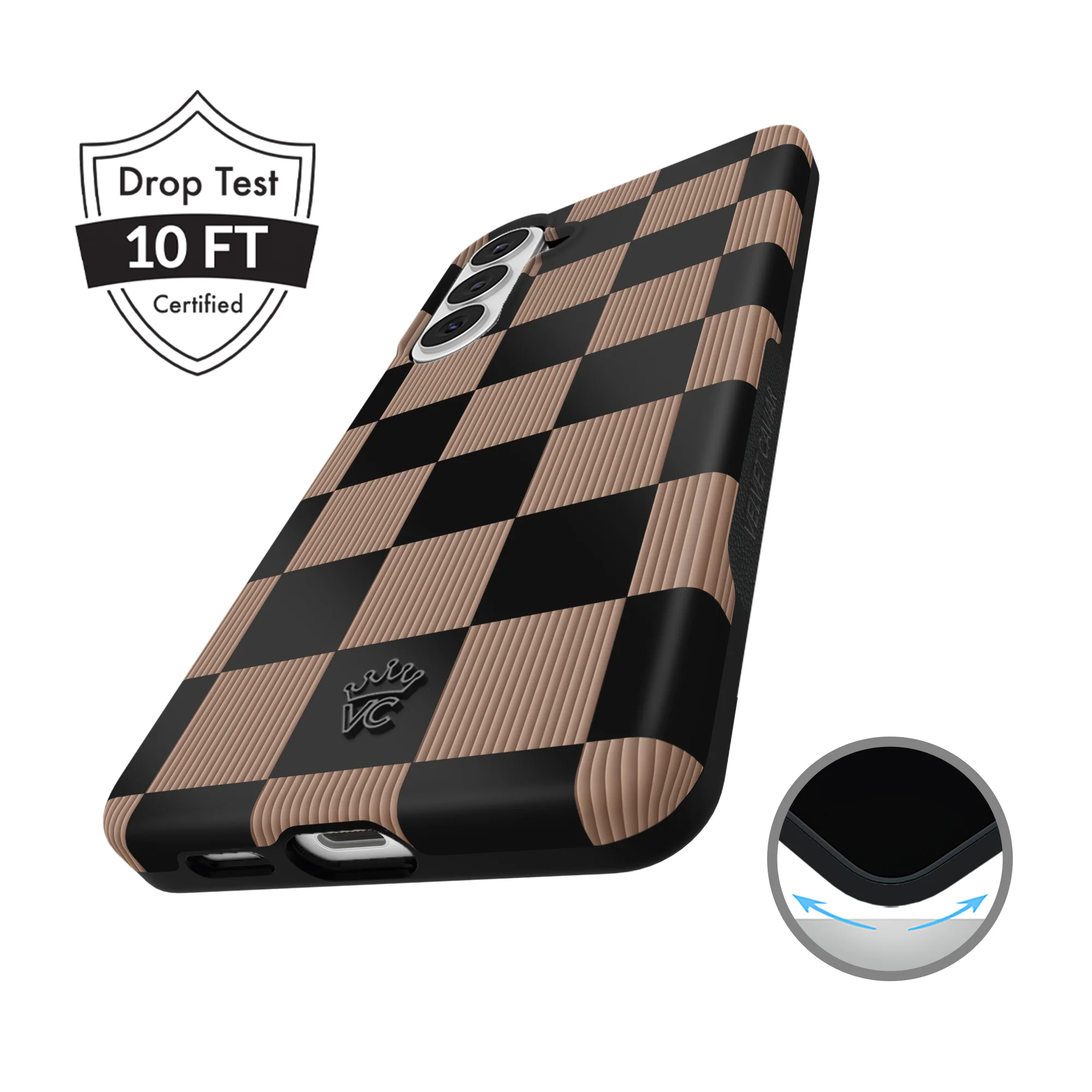 Mocha Vibe Checkered Samsung Case - Image 93