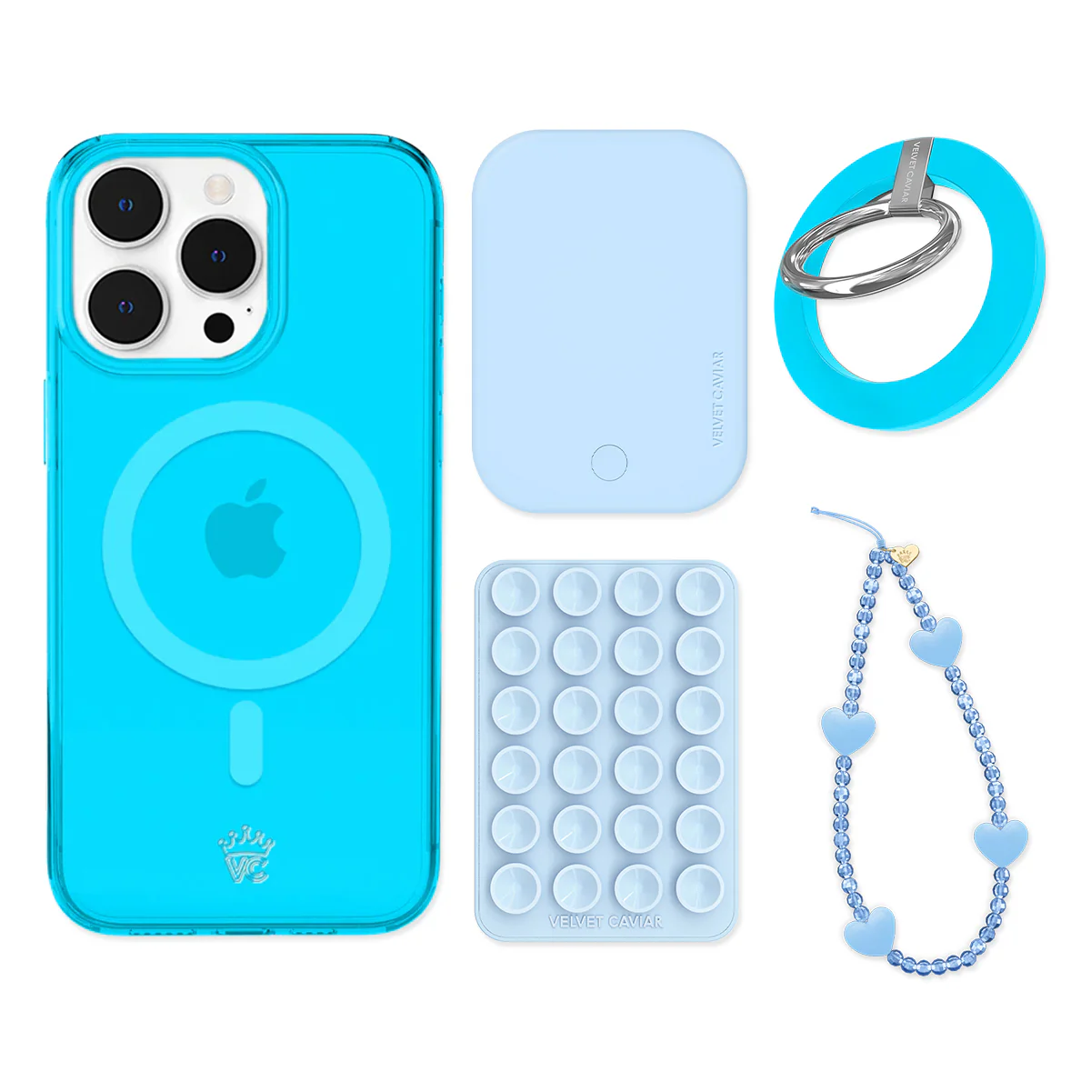 Neon Blue iPhone Bundle Set - Grip - Image 9