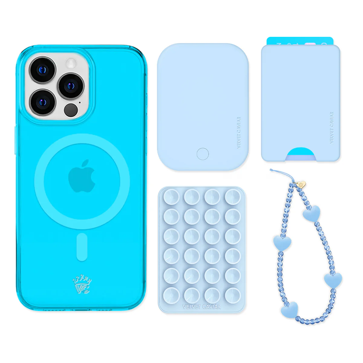 Neon Blue iPhone Bundle Set - Wallet - Image 14