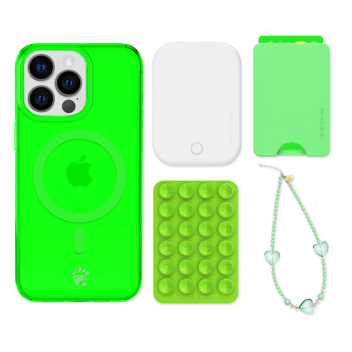 Neon Green iPhone Bundle Set - Wallet - Image 14