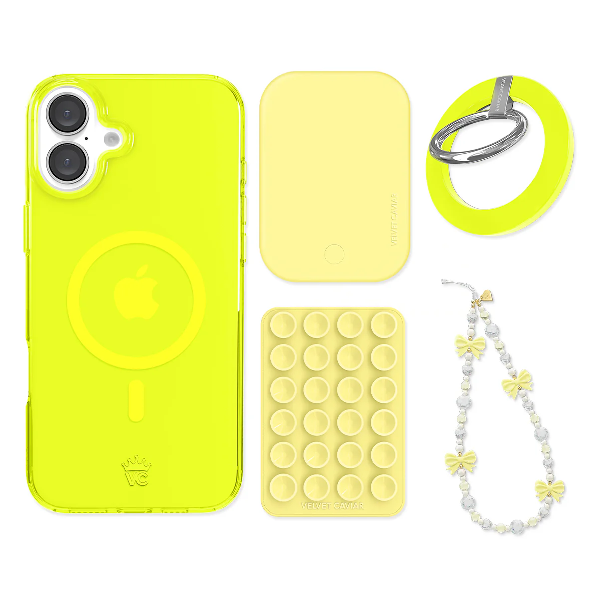 Neon Yellow iPhone Bundle Set - Grip