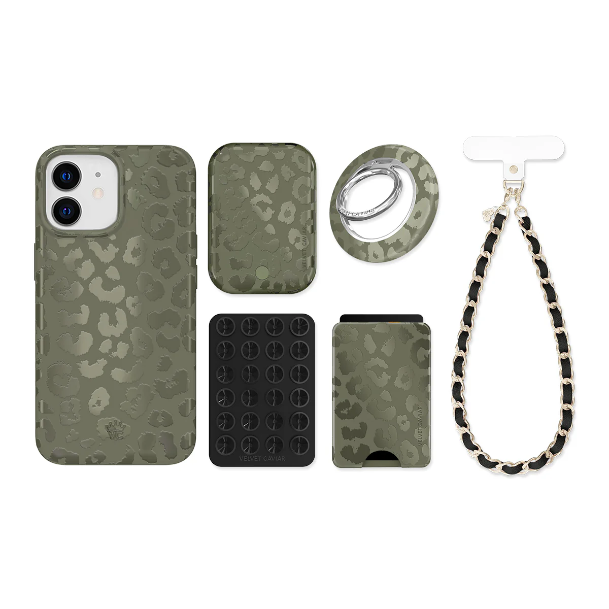 Olive Leopard iPhone Bundle Set
