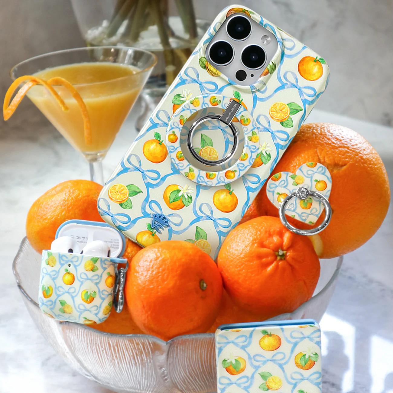 Orange Blossom MagSafe Grip Ring - Image 2