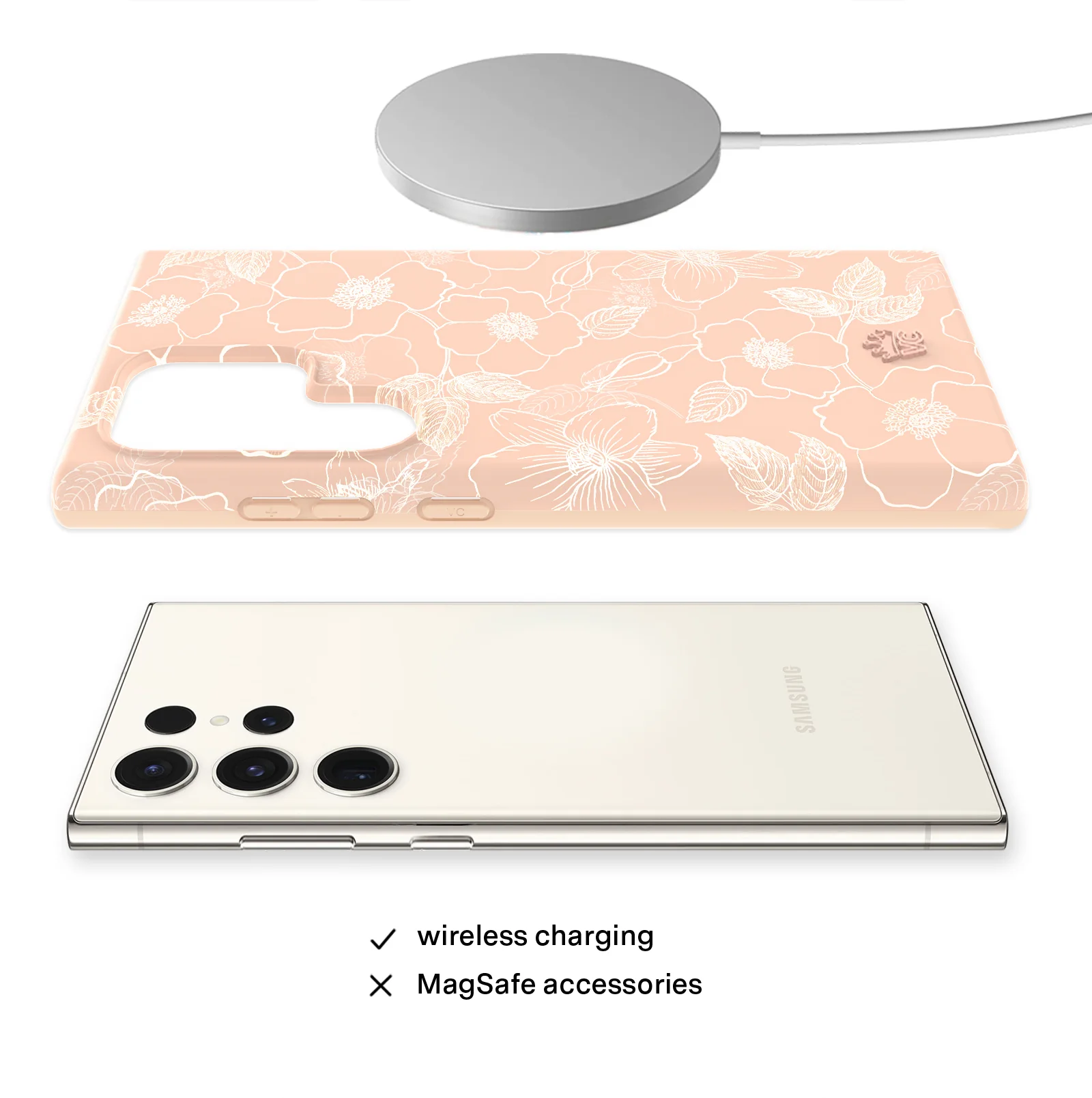 Peach Blossom Floral Samsung Case - Image 16