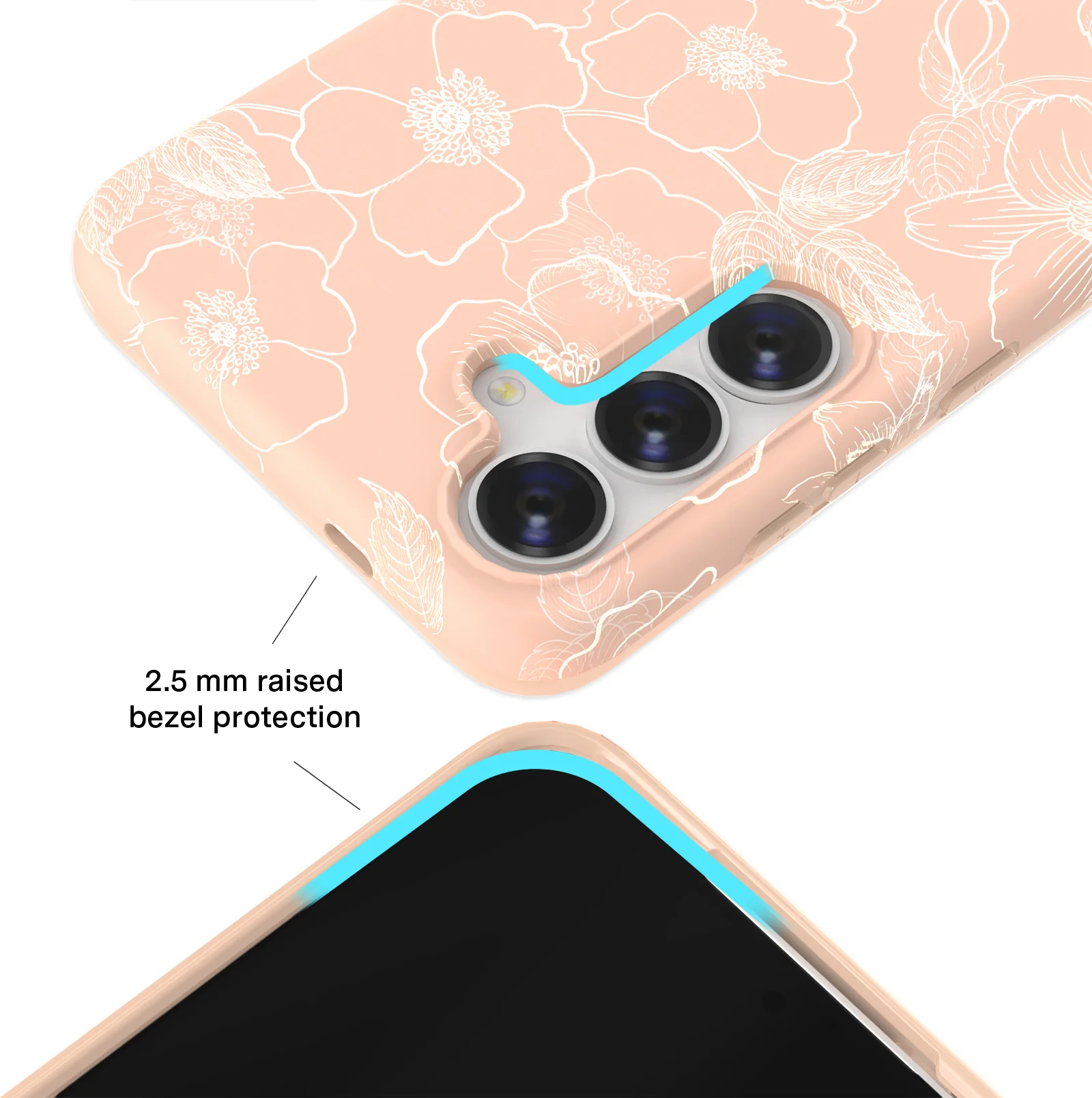 Peach Blossom Floral Samsung Case - Image 9