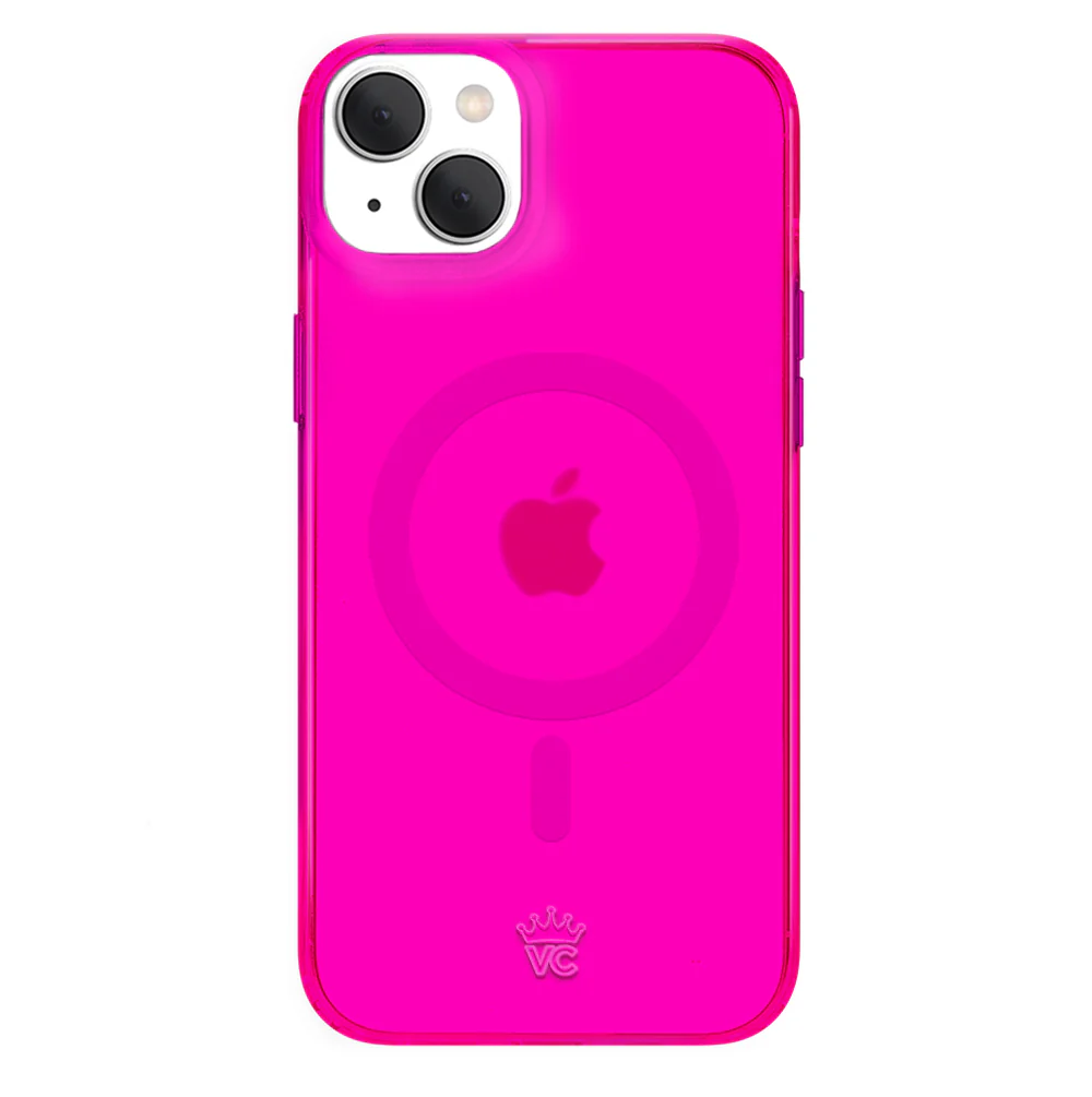 Neon Pink Clear iPhone Case - Image 58