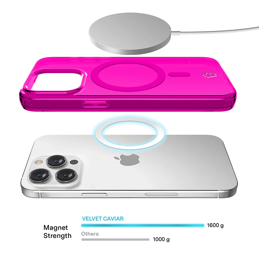 Neon Pink Clear iPhone Case - Image 96
