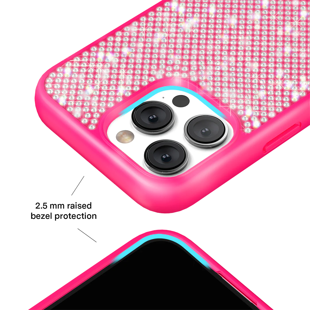 Hot Pink Caviar Crystals iPhone Case - Image 28
