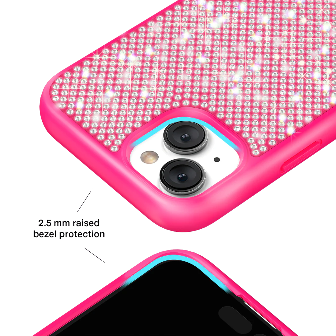 Hot Pink Caviar Crystals iPhone Case - Image 73