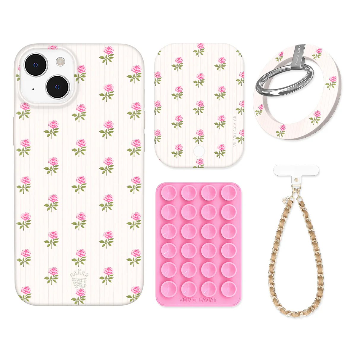Pink Peony Floral iPhone Bundle Set - Grip - Image 9