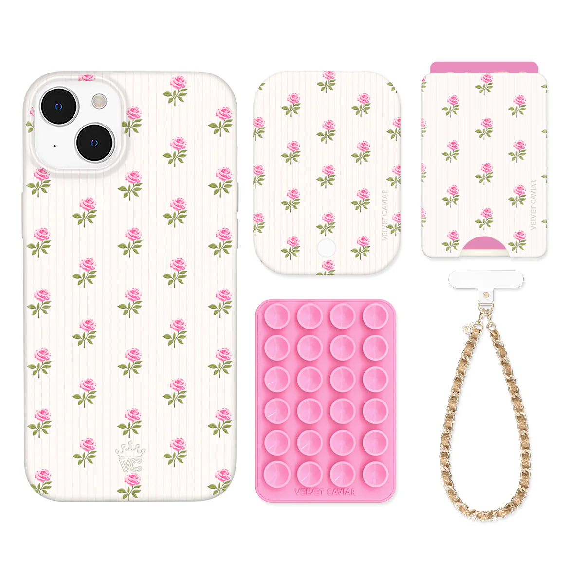 Pink Peony Floral iPhone Bundle Set - Wallet - Image 15