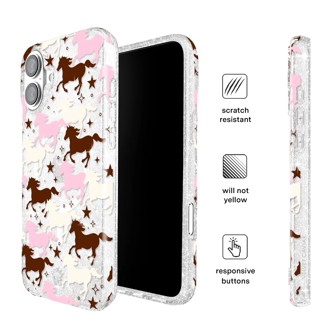 Pink Pony Glitter iPhone Case - Image 27