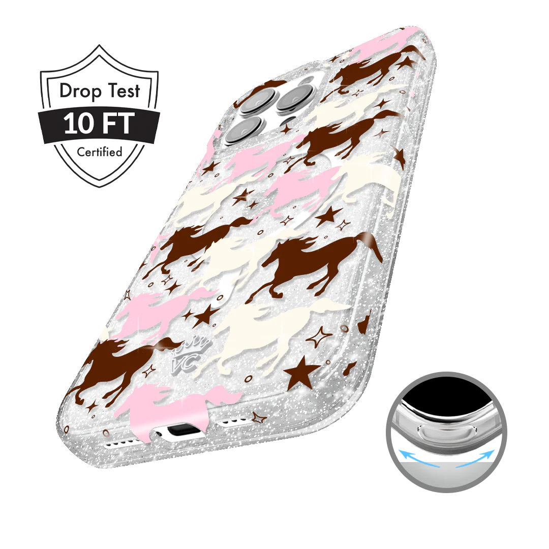 Pink Pony Glitter iPhone Case - Image 40
