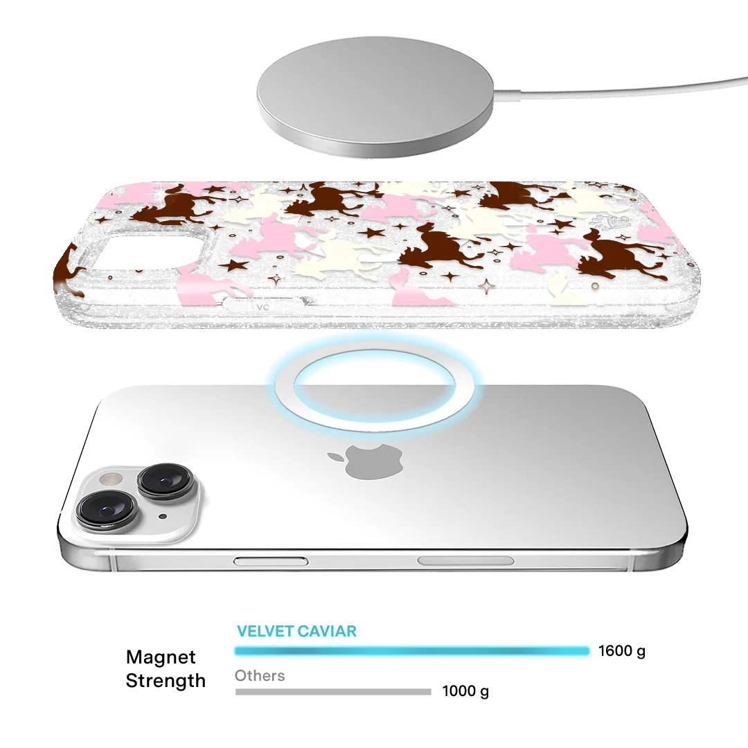 Pink Pony Glitter iPhone Case - Image 81