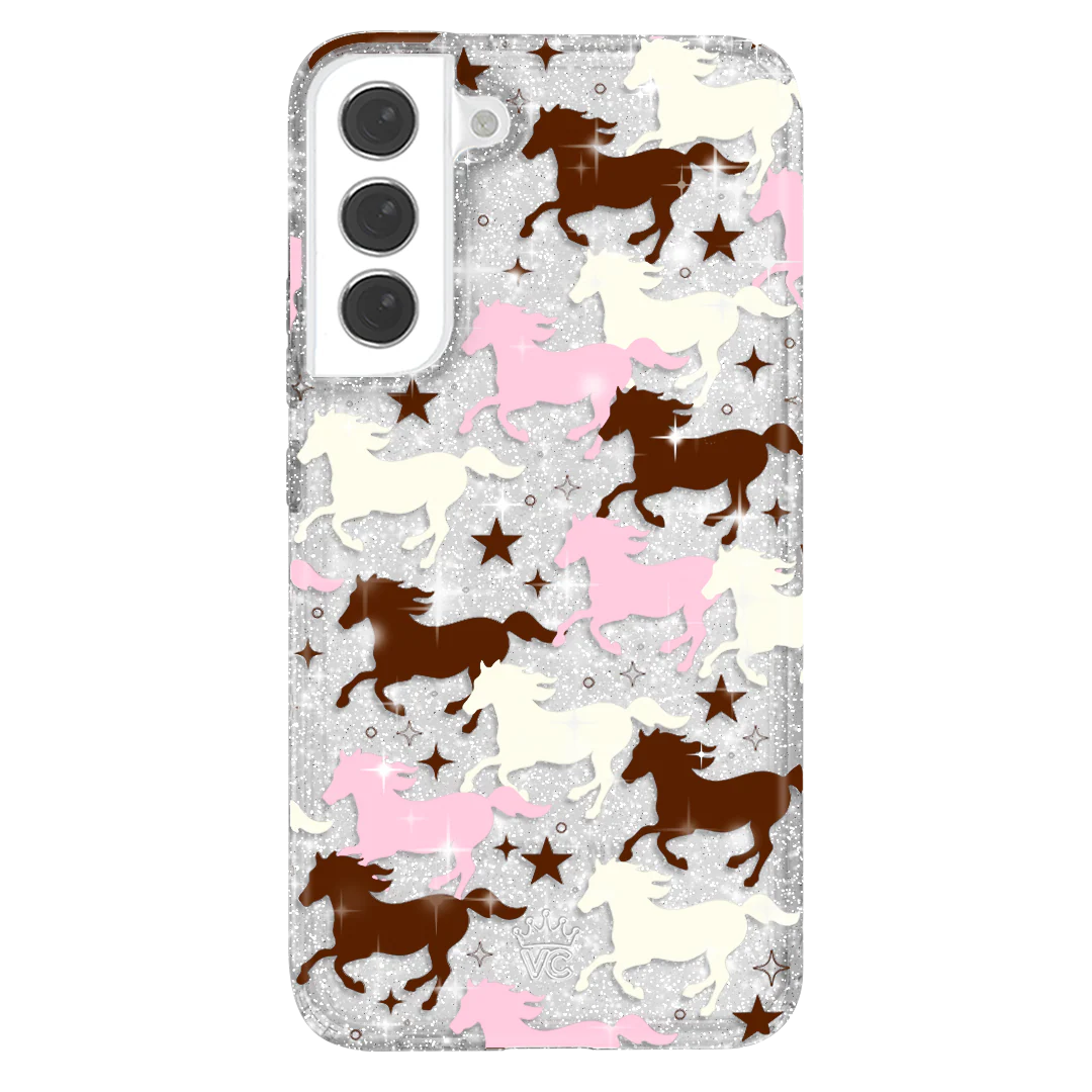 Pink Pony Glitter Samsung Case - Image 71