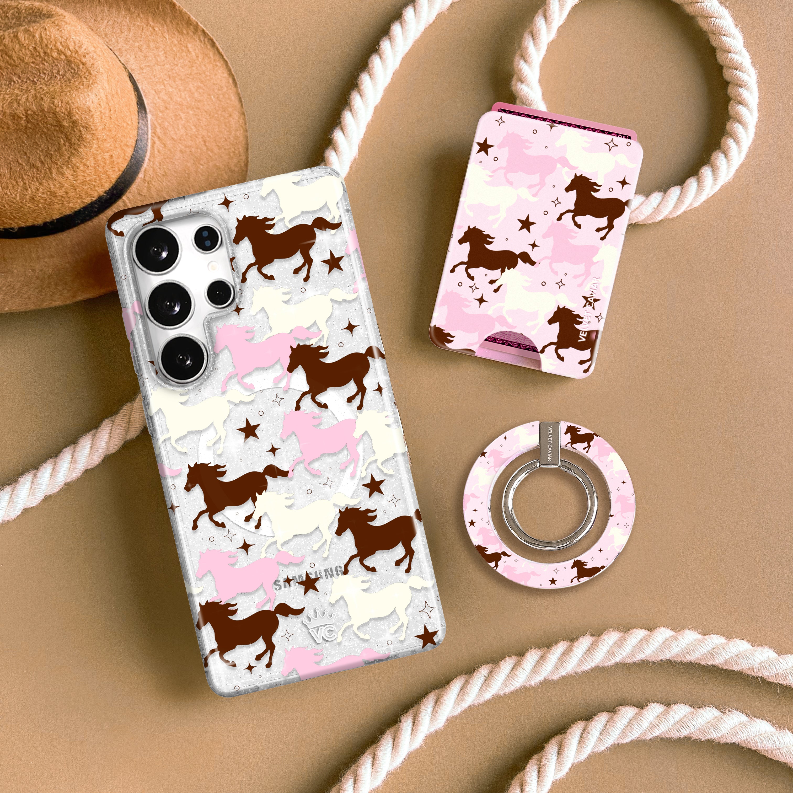Pink Pony Glitter Samsung Case - Image 77