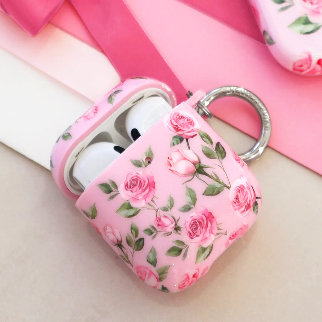 Baby Pink Roses AirPod Case - Image 17