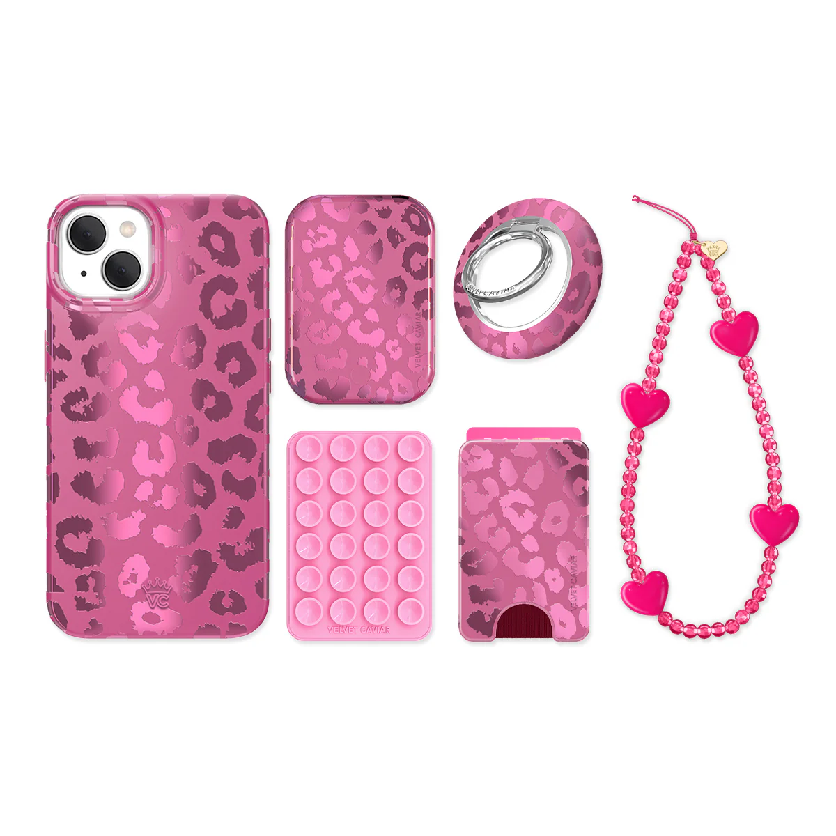 Pink Ruby Leopard iPhone Bundle Set - Image 16