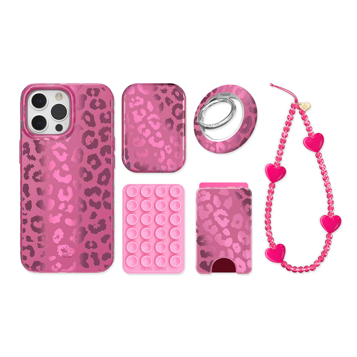 Pink Ruby Leopard iPhone Bundle Set - Image 3
