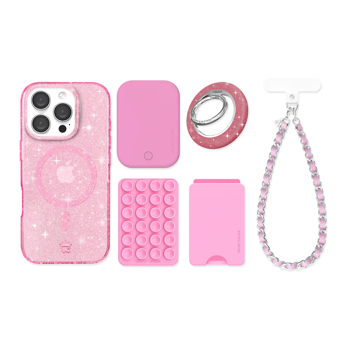 Pink Stardust Glitter iPhone Bundle Set - Image 20