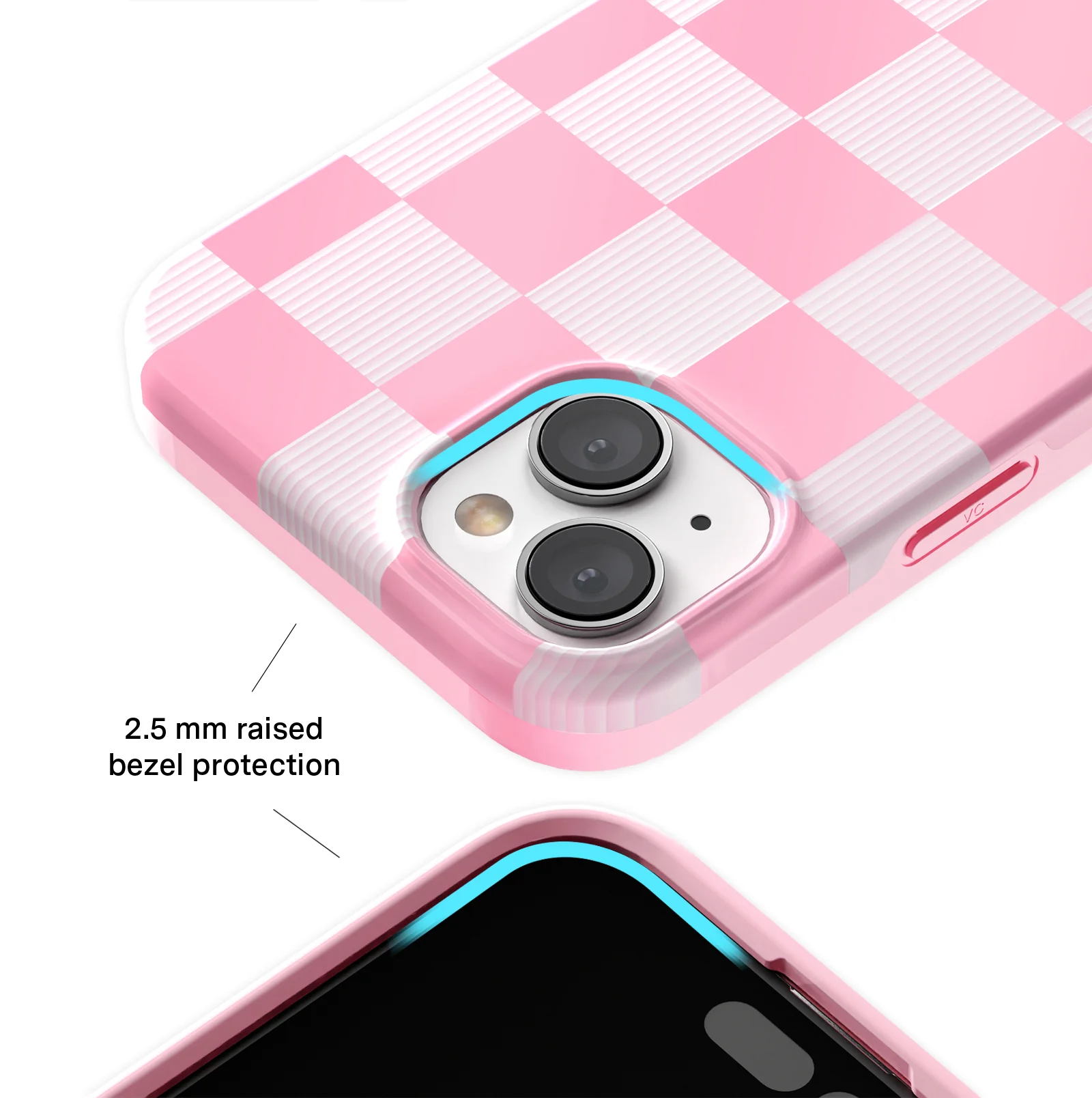 Pink Vibe Checkered iPhone Case - Image 32