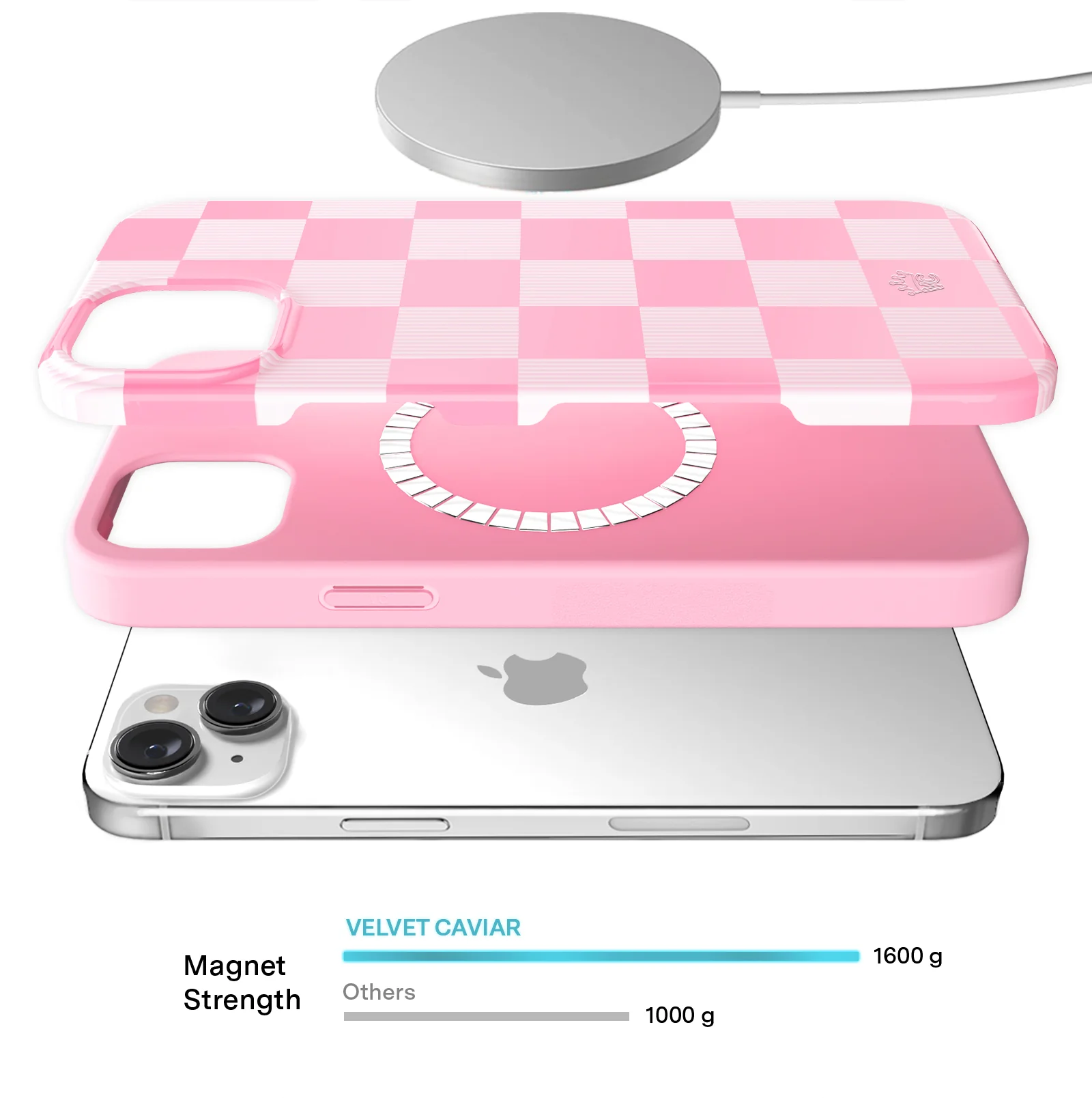 Pink Vibe Checkered iPhone Case - Image 38