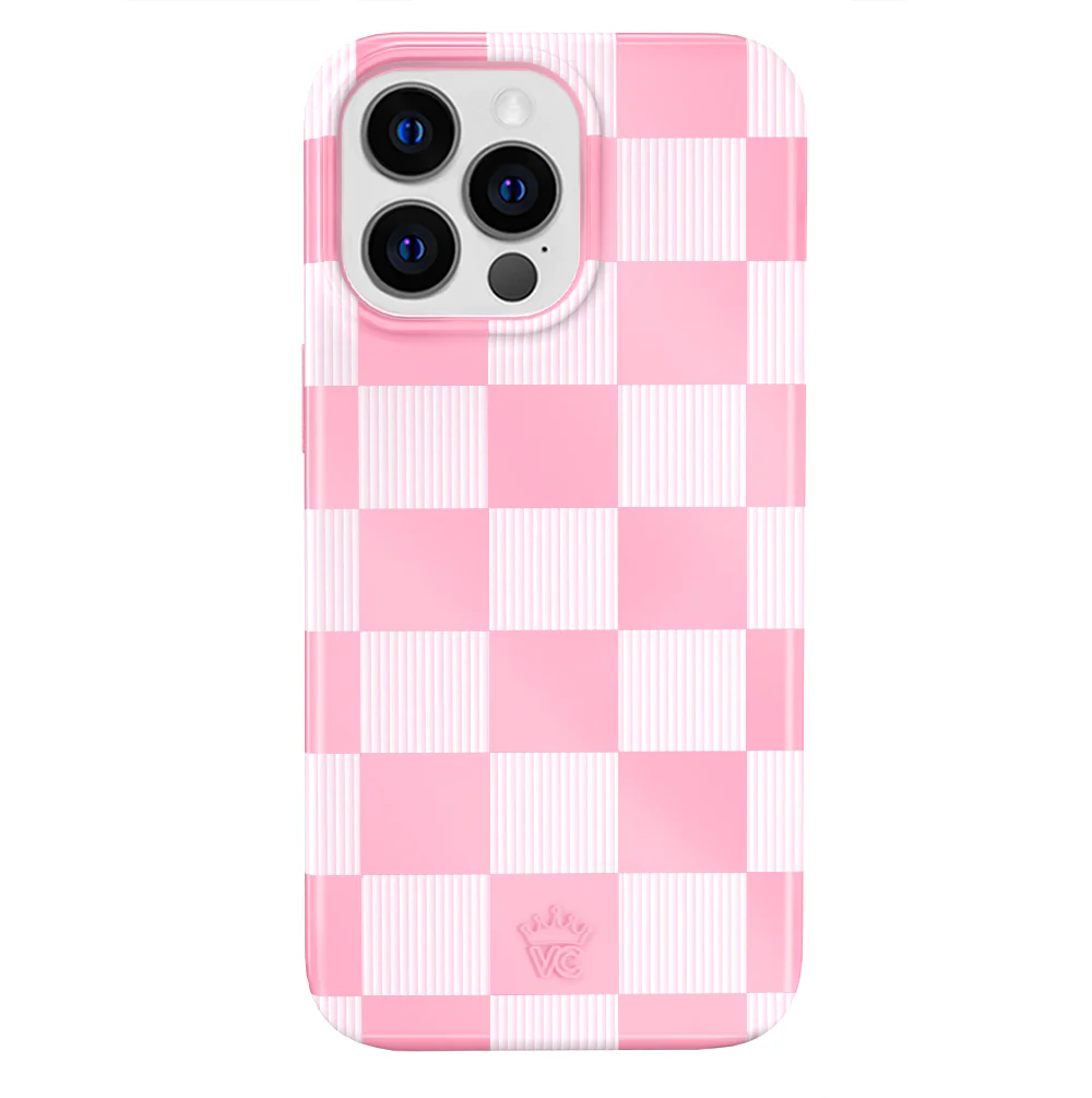 Pink Vibe Checkered iPhone Case - Image 61
