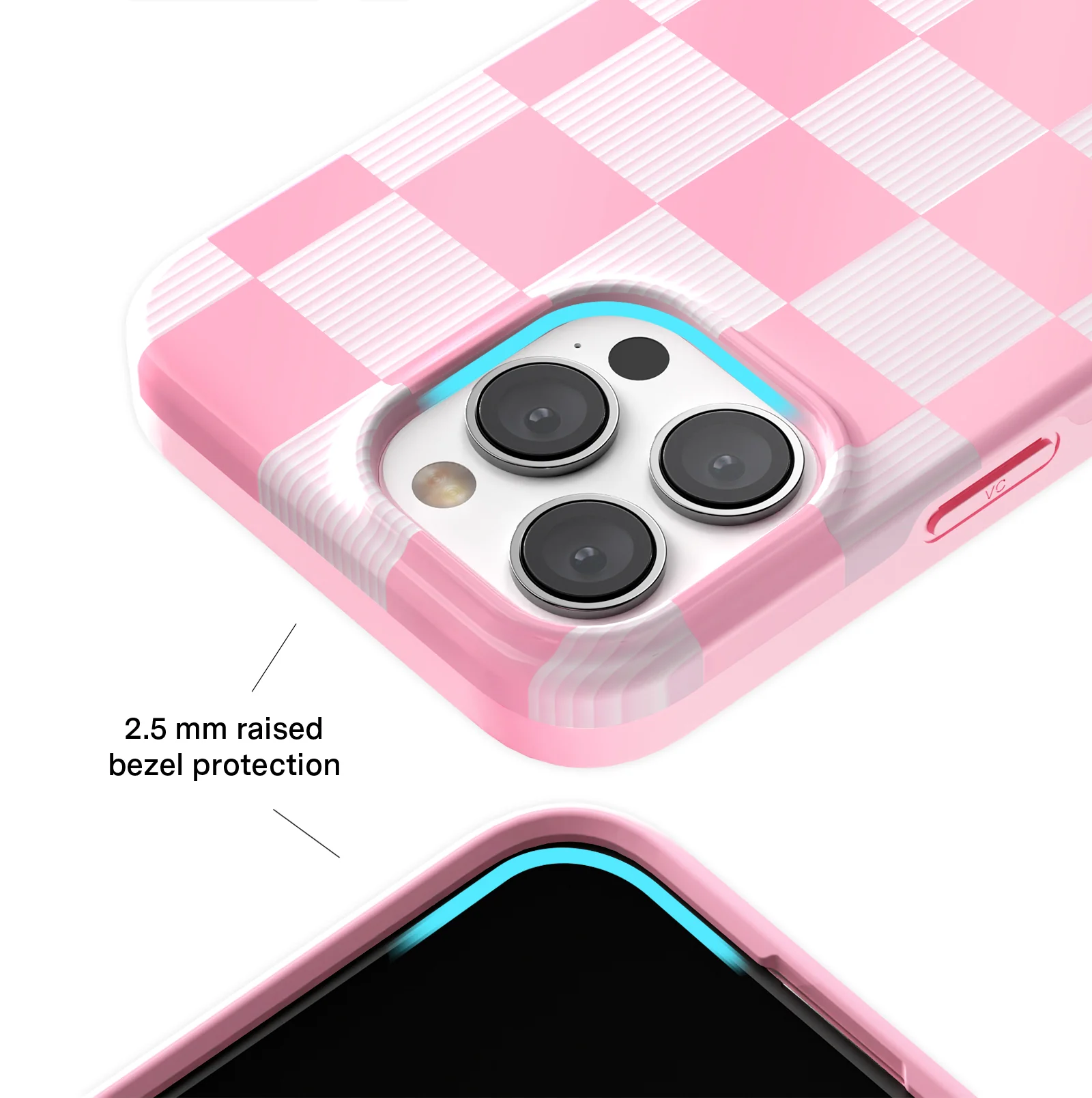 Pink Vibe Checkered iPhone Case - Image 62