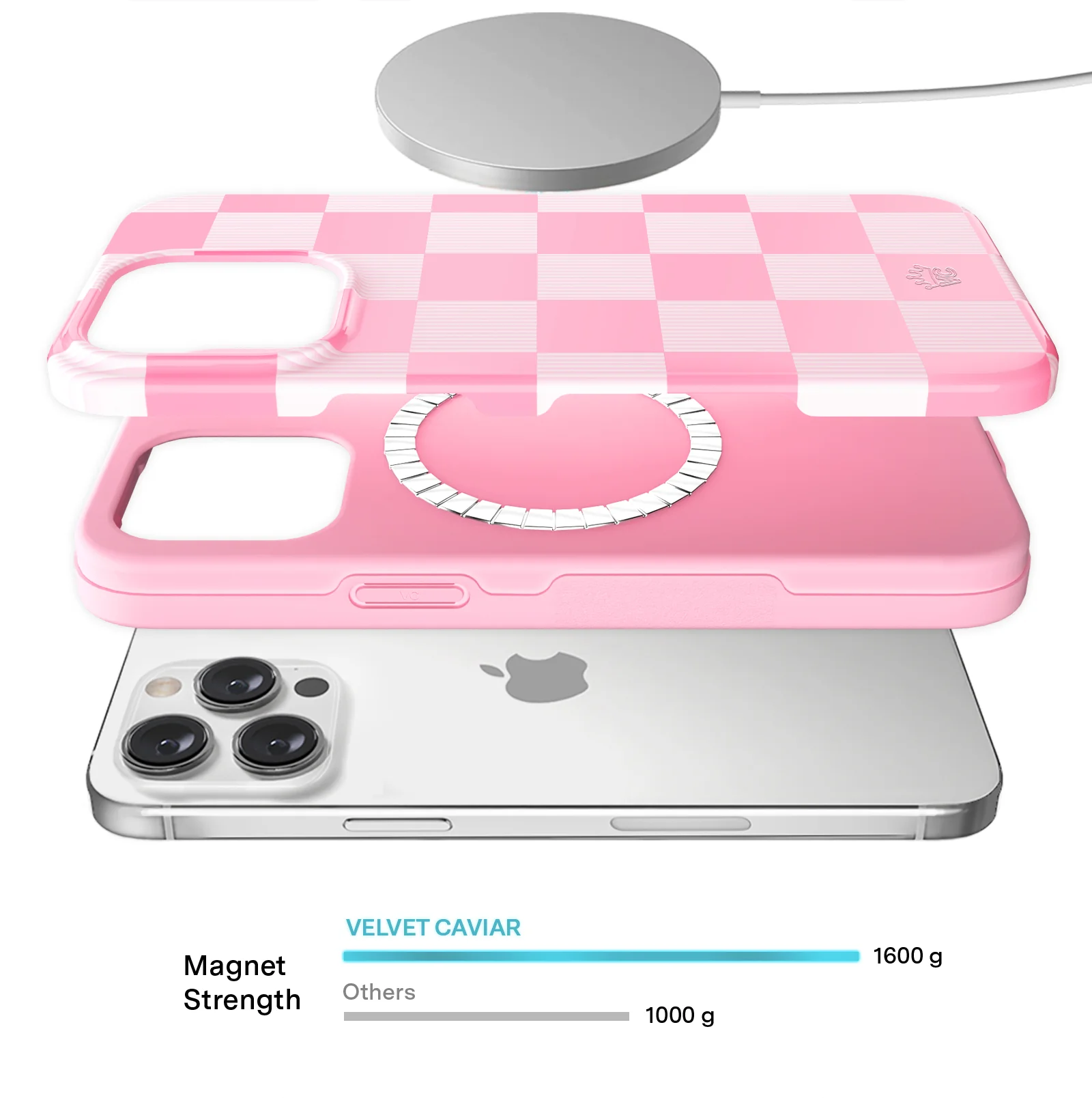 Pink Vibe Checkered iPhone Case - Image 68