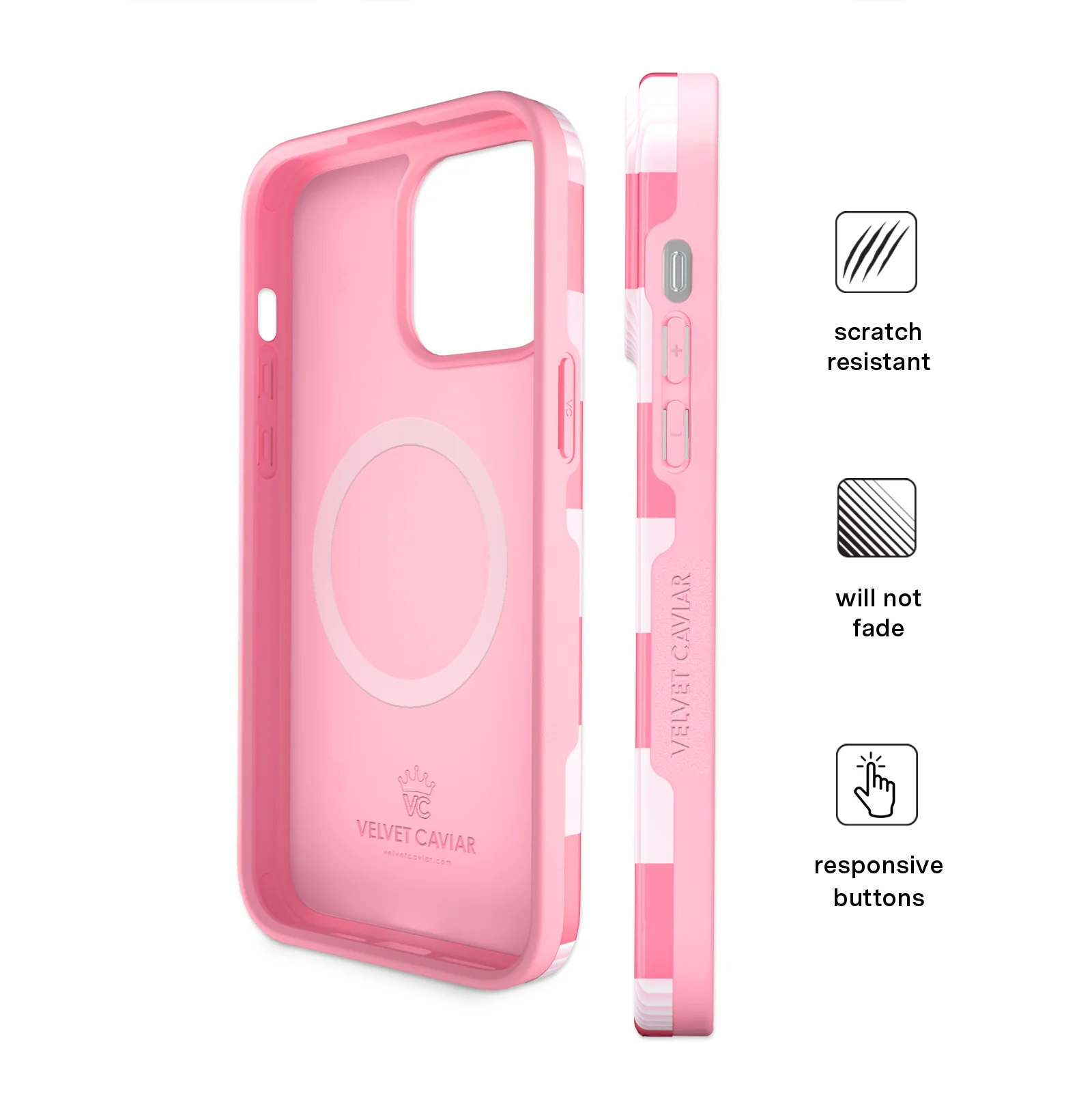 Pink Vibe Checkered iPhone Case - Image 75