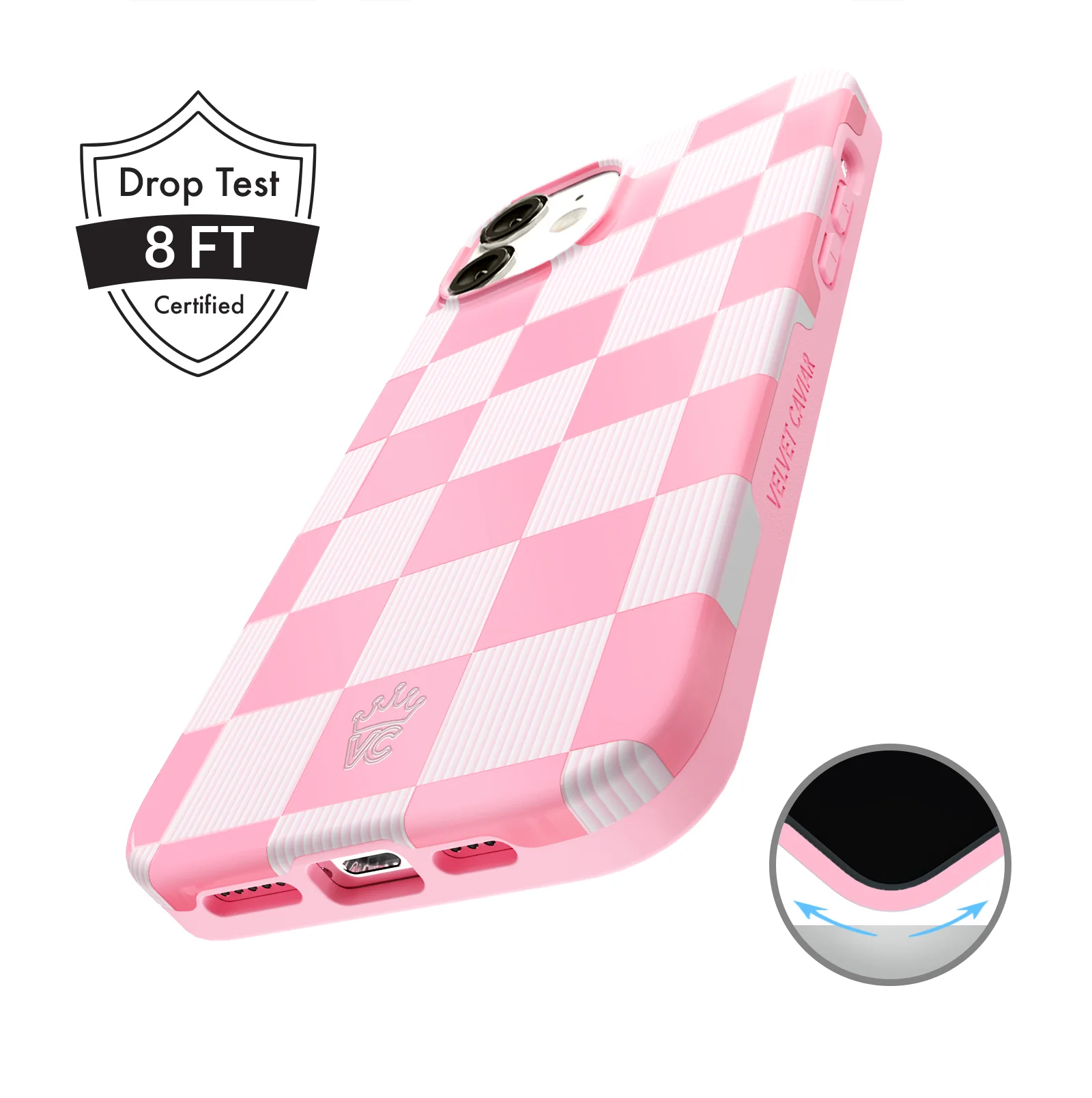 Pink Vibe Checkered iPhone Case - Image 79