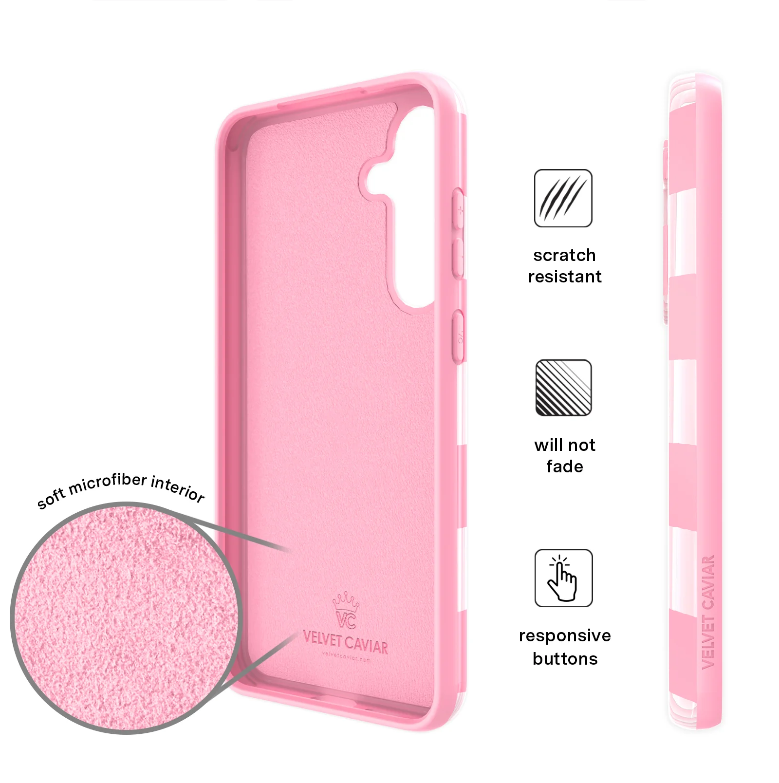 Pink Vibe Checkered Samsung Case - Image 5