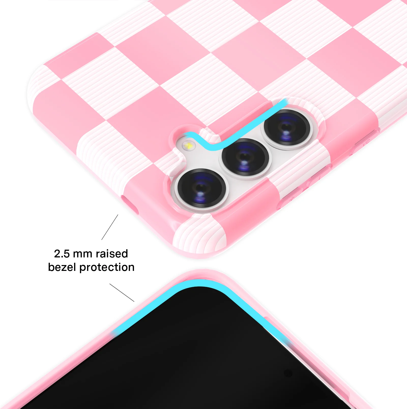 Pink Vibe Checkered Samsung Case - Image 7