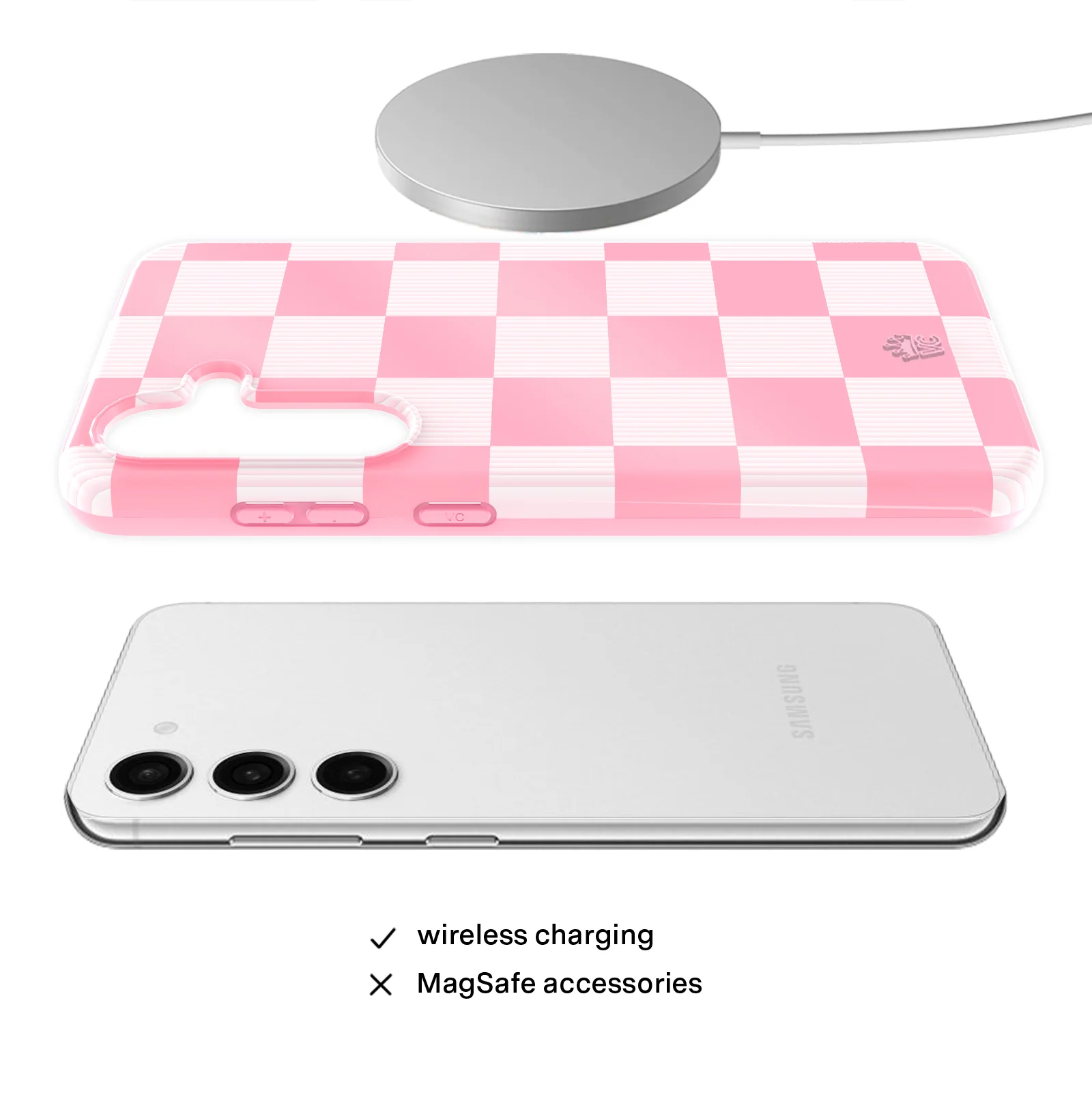 Pink Vibe Checkered Samsung Case - Image 8