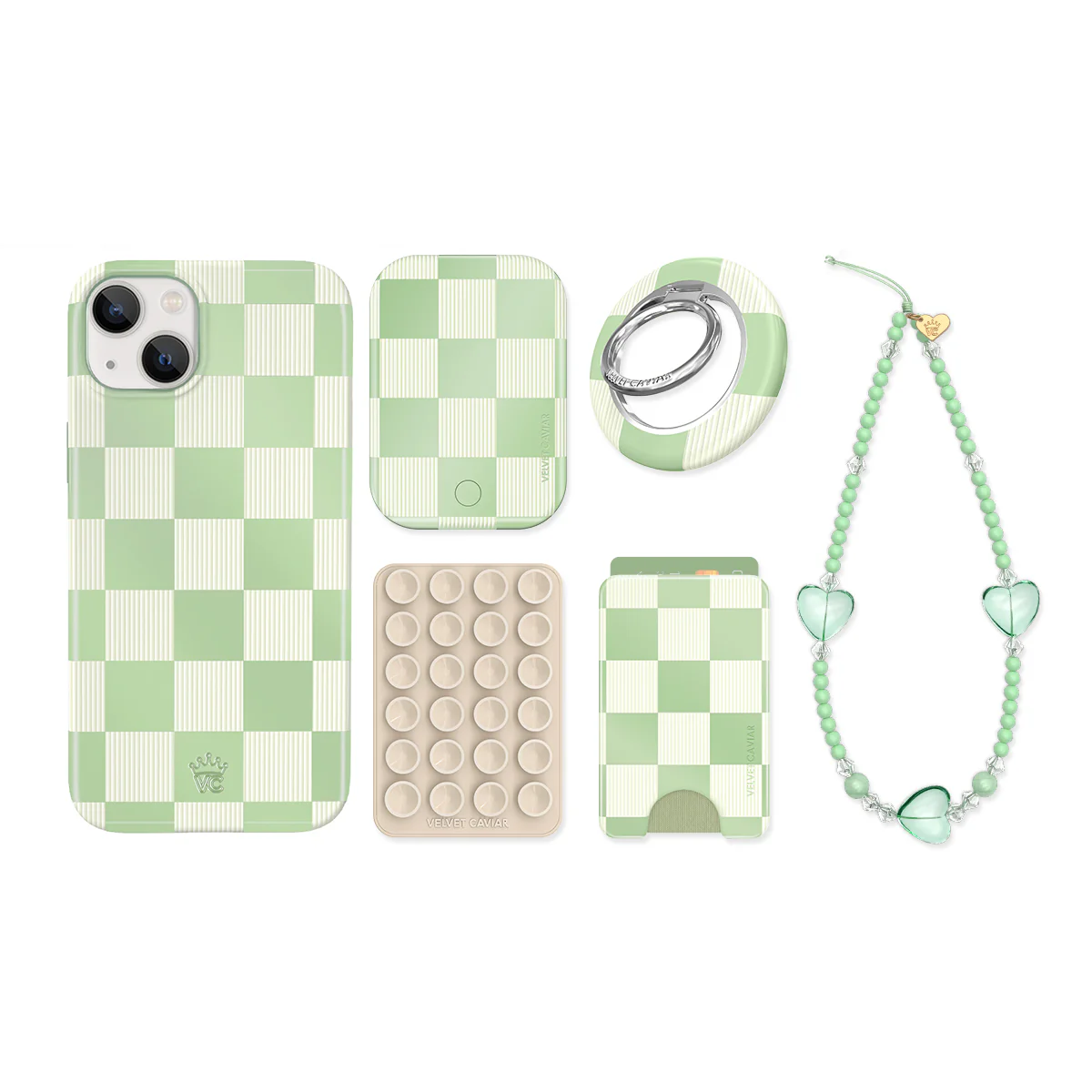 Pistachio Vibe Checkered iPhone Bundle Set - Image 8