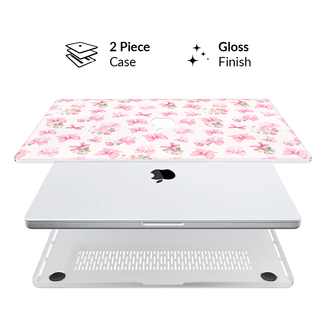 Posie Pink Bows MacBook Case - Image 32