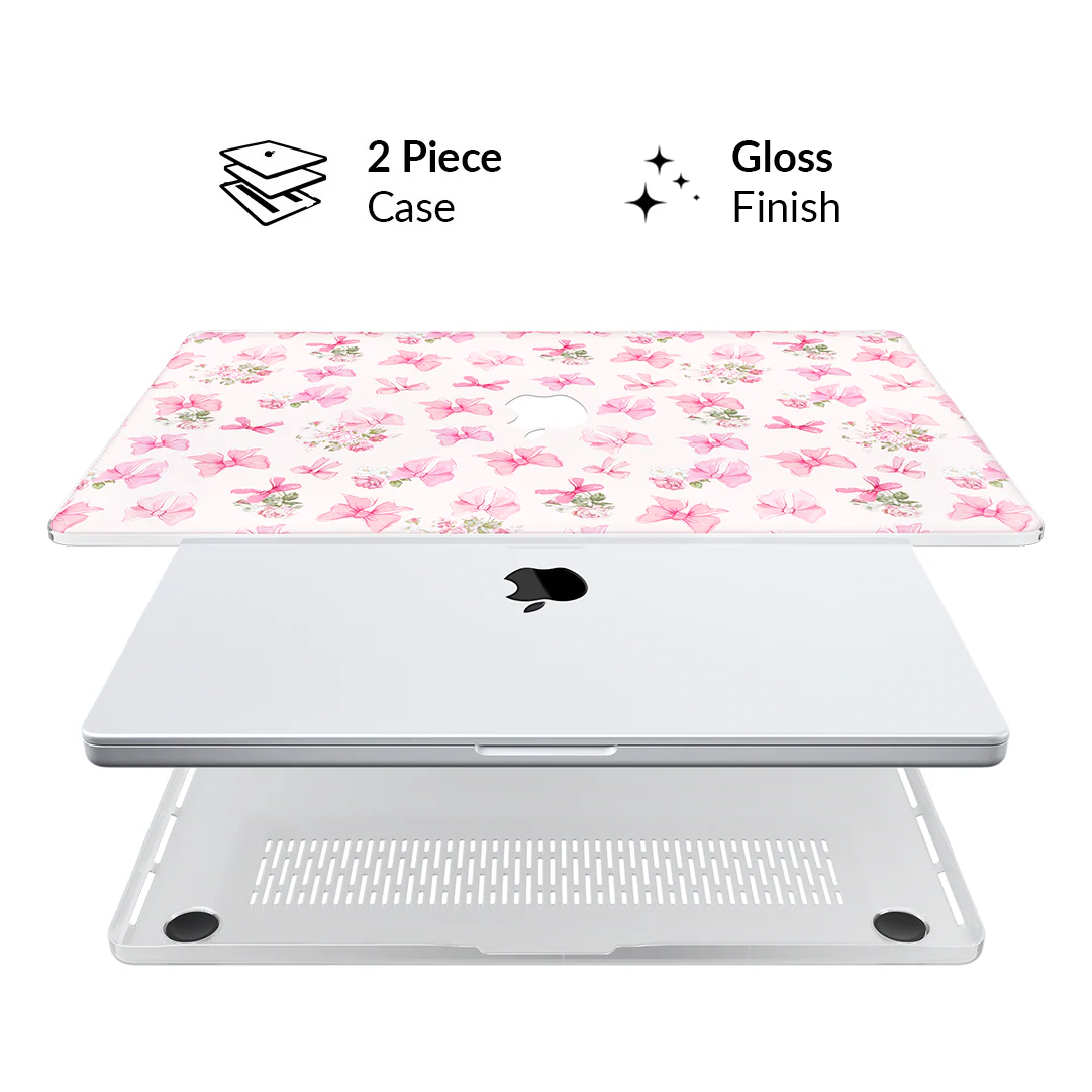 Posie Pink Bows MacBook Case - Image 8