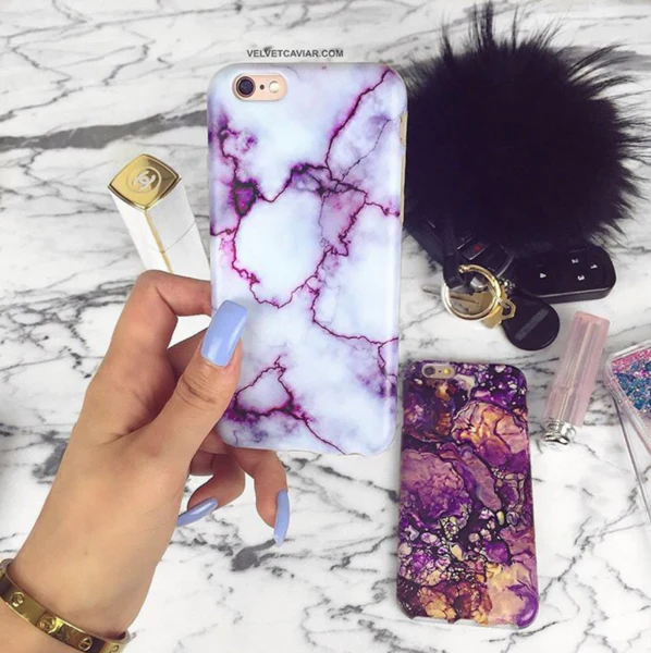 Purple Streak Marble iPhone Case - Image 32
