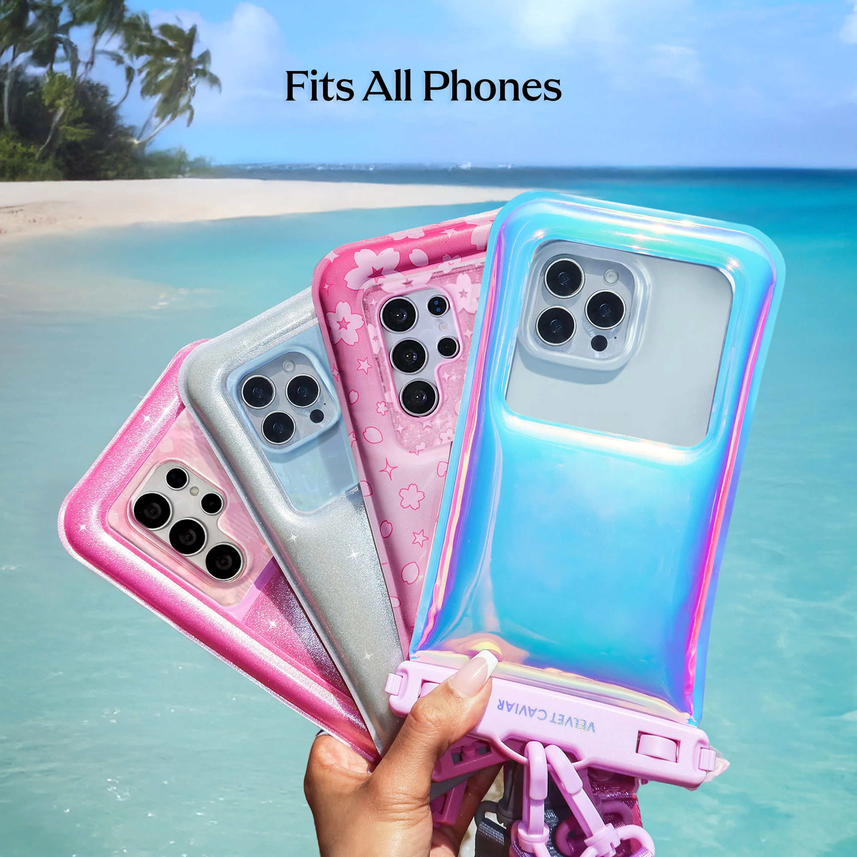 Lavender Holo Waterproof Floating Phone Pouch - Image 7