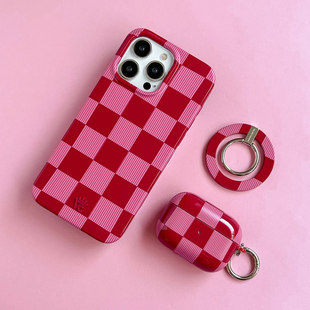 Rose Vibe Checkered AirPod Case - Image 12