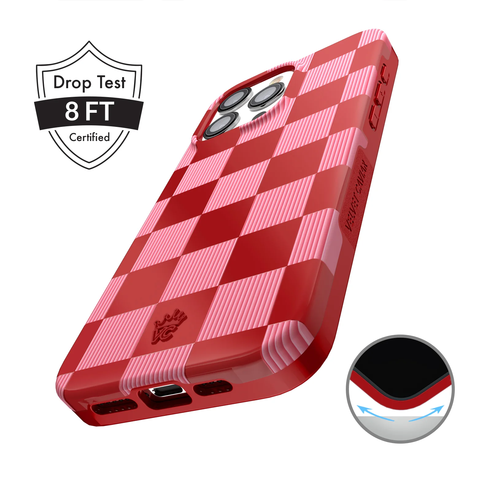 Rose Vibe Checkered iPhone Case - Image 11