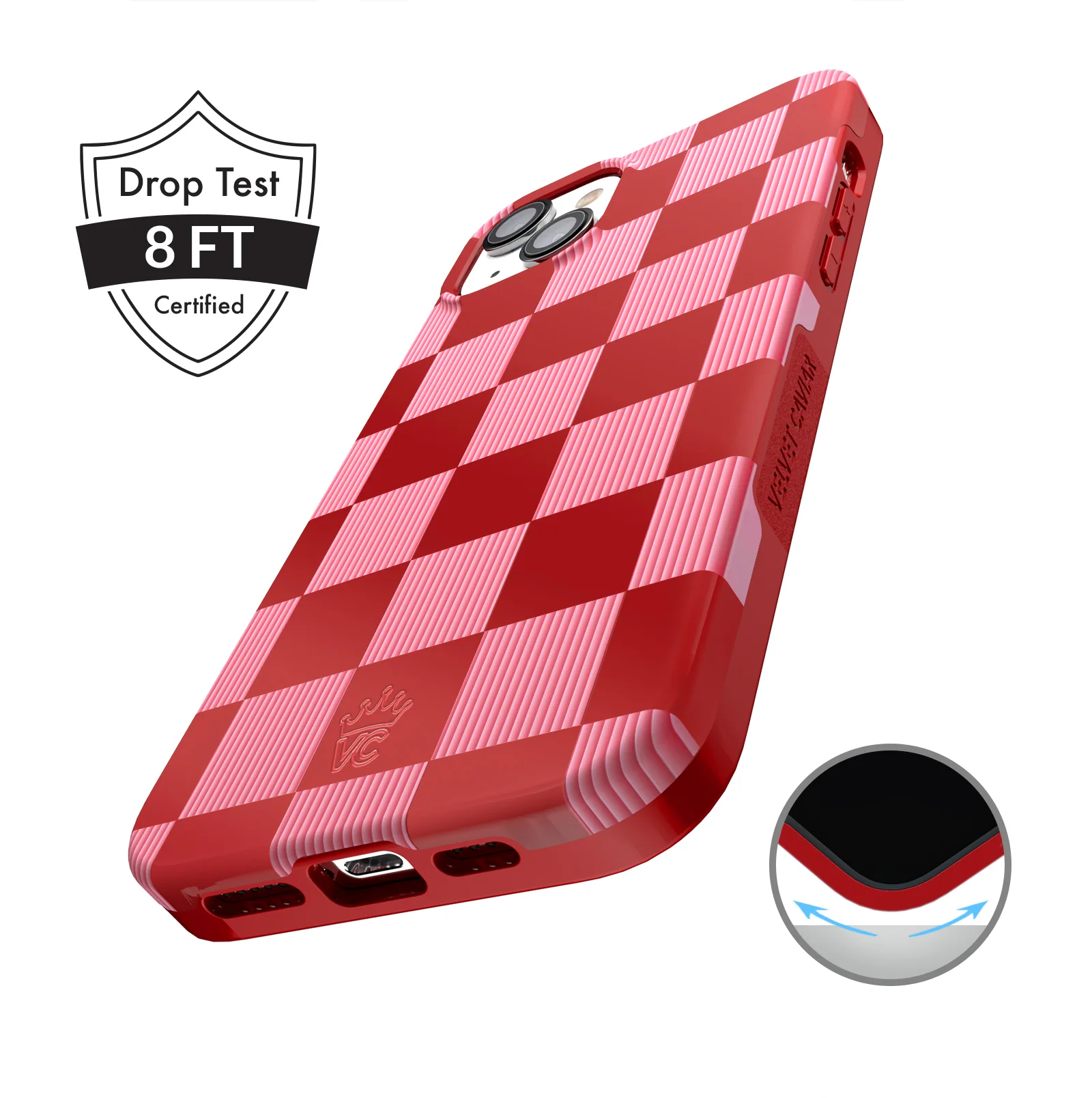 Rose Vibe Checkered iPhone Case - Image 59