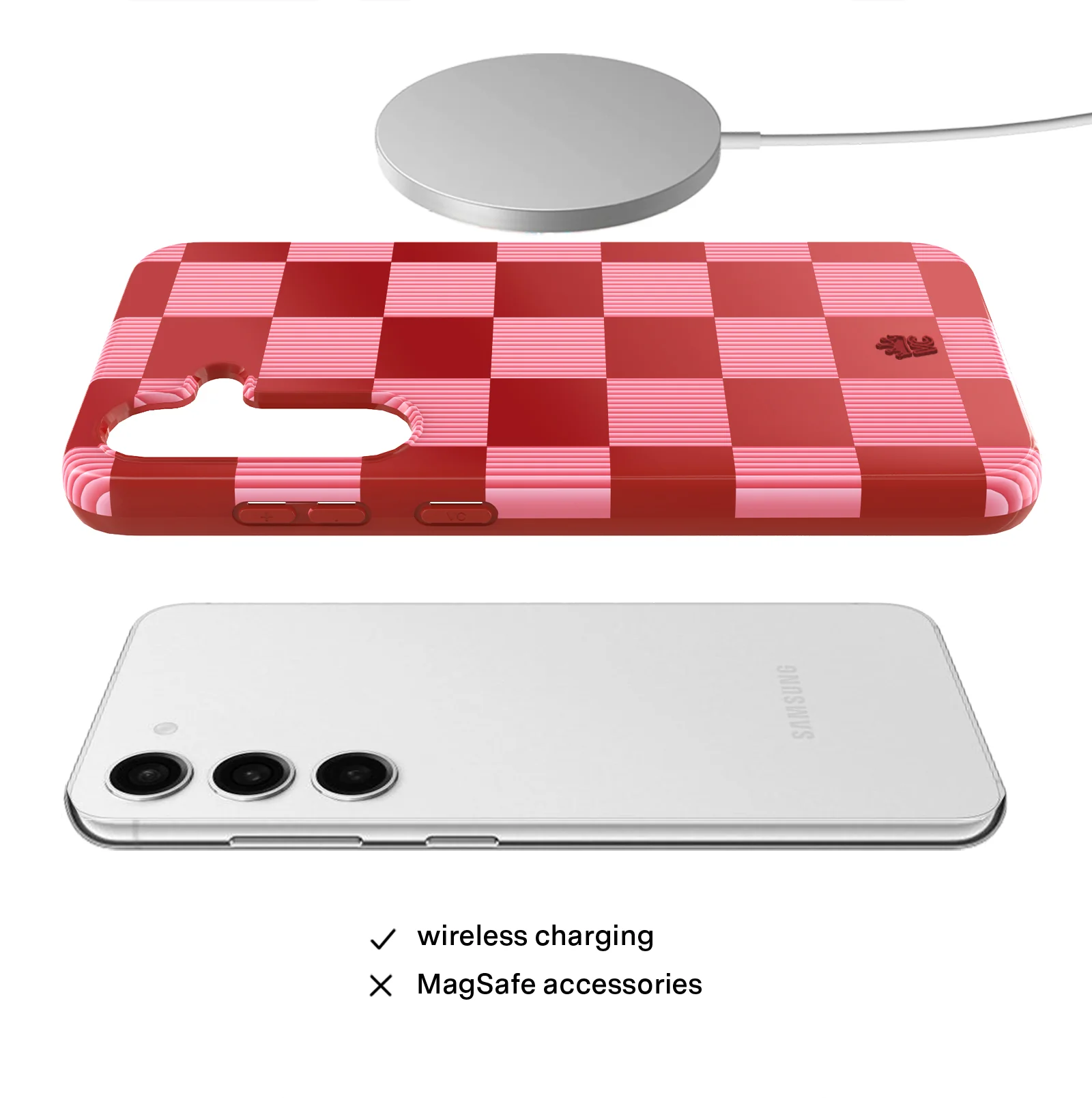 Rose Vibe Checkered Samsung Case - Image 4