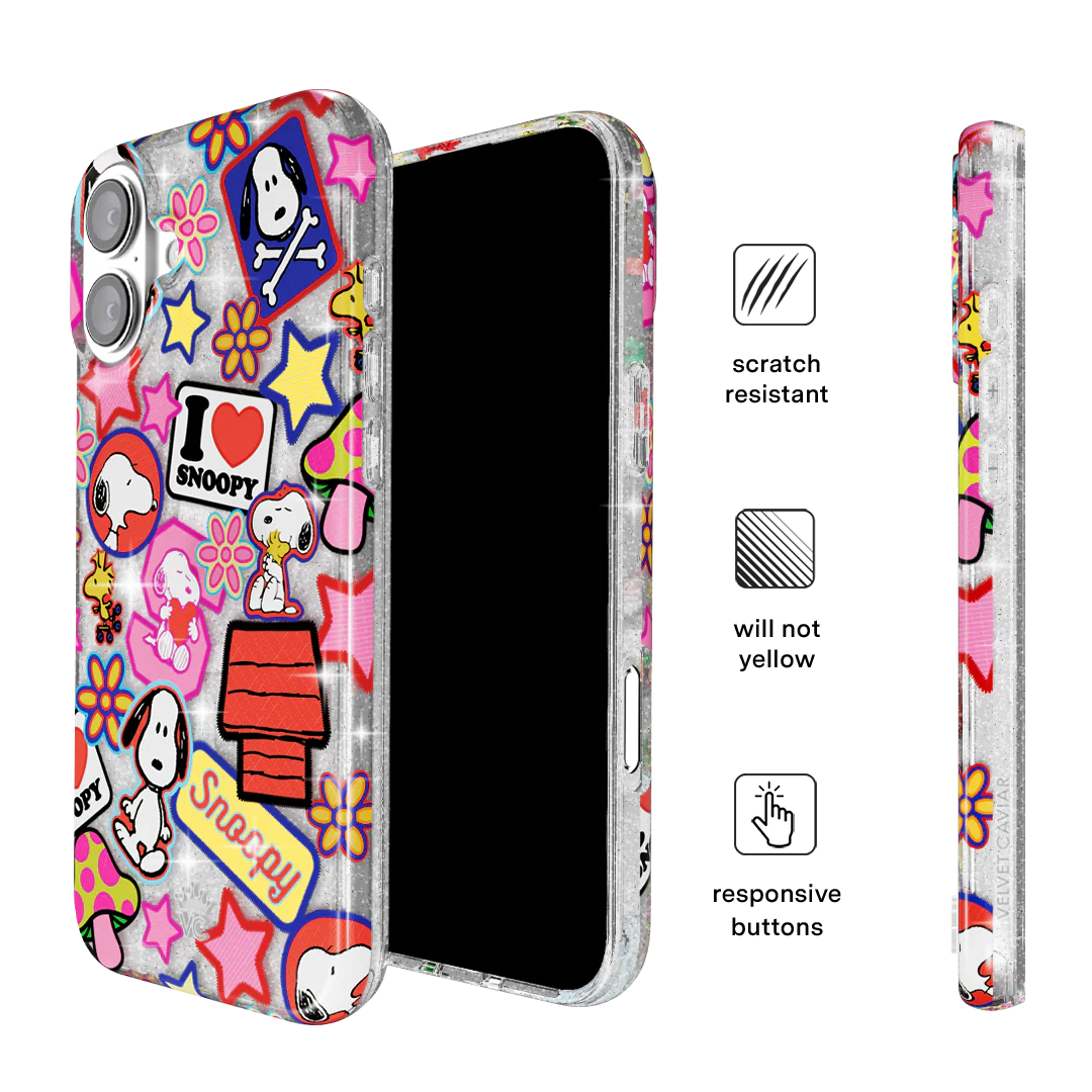 Snoopy Patchwork Glitter iPhone Case - Image 10