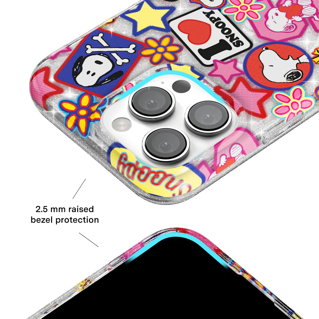 Snoopy Patchwork Glitter iPhone Case - Image 17