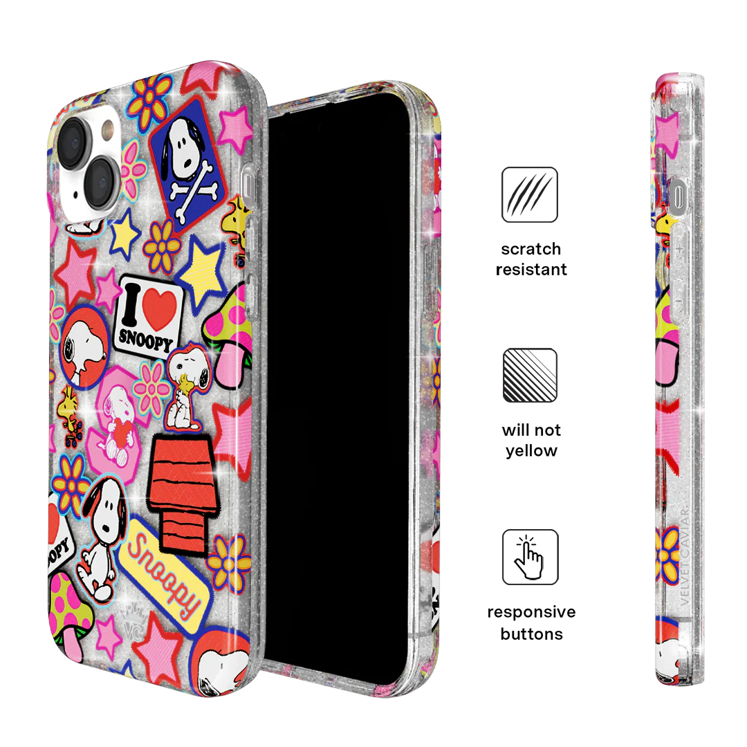 Snoopy Patchwork Glitter iPhone Case - Image 25