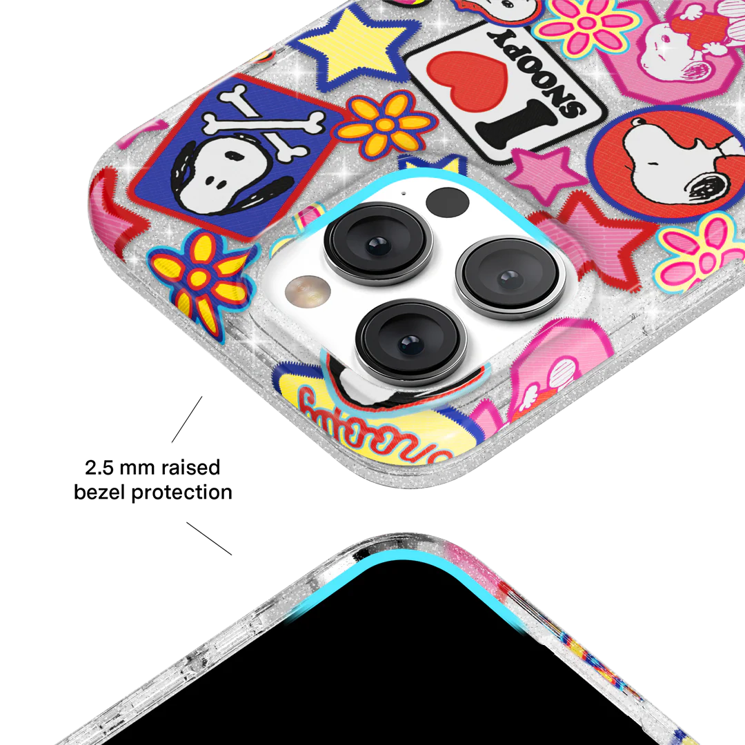 Snoopy Patchwork Glitter iPhone Case - Image 52