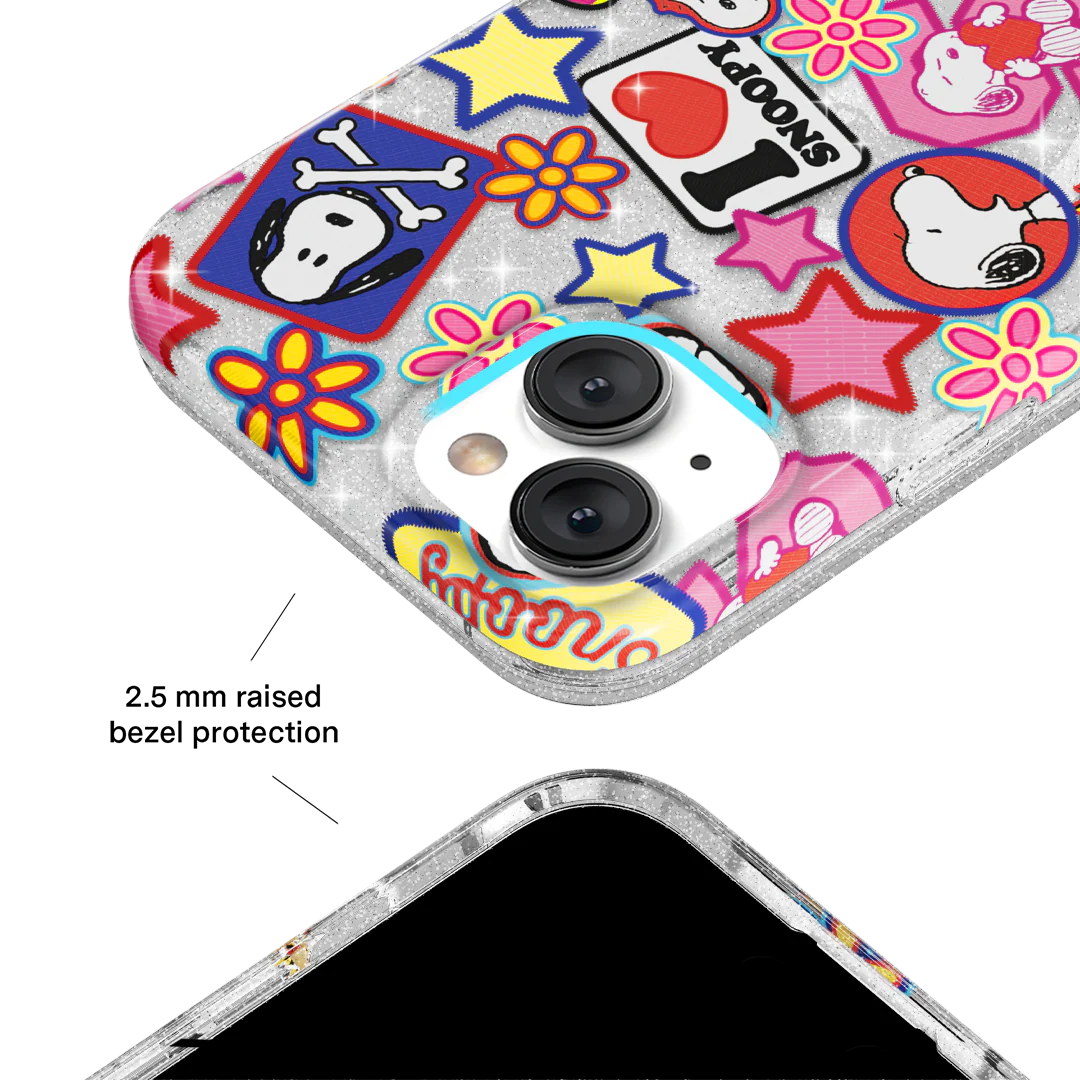 Snoopy Patchwork Glitter iPhone Case - Image 62